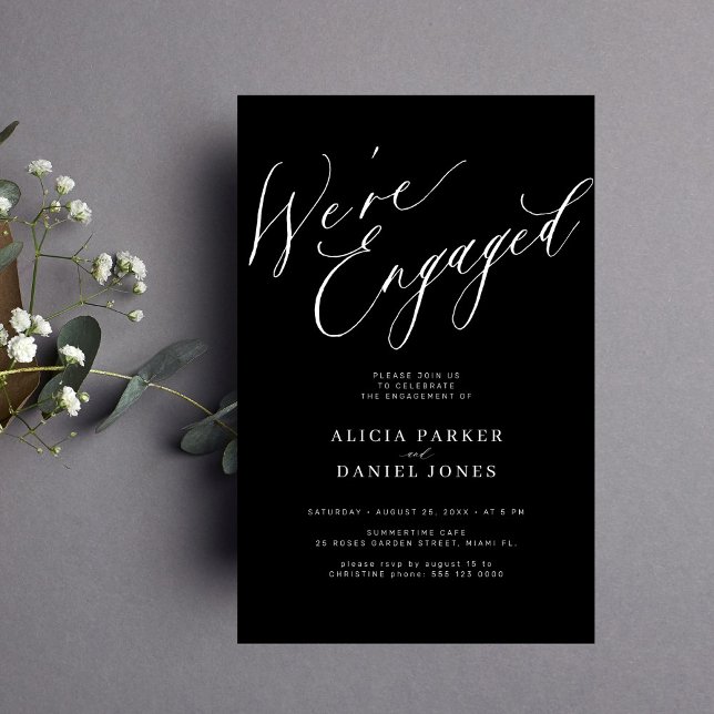 Budget We're Engaged engagement party invitation (Creator Uploaded)