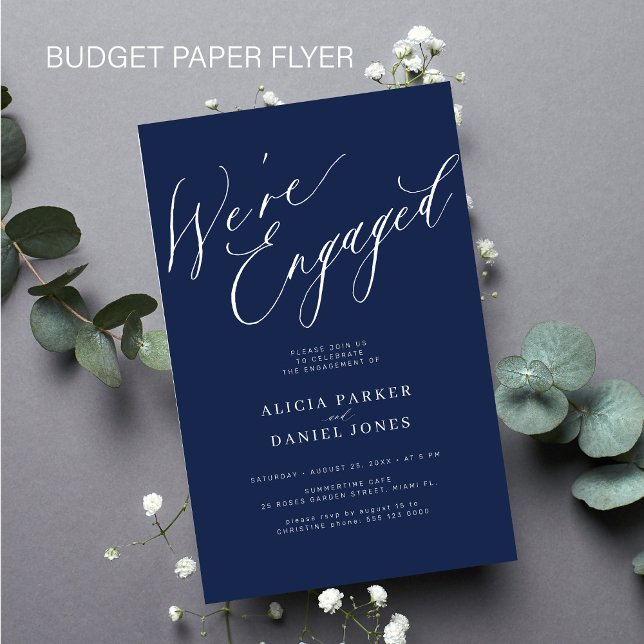 Budget We're Engaged engagement party invitation Flyer (Creator Uploaded)