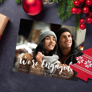 Budget We're Engaged Minimalist H Photo Flyer