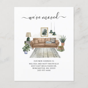 Budget We've Moved Chic Moving Announcement Flyer