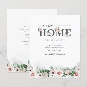 Budget We've Moved Floral Moving Announcement