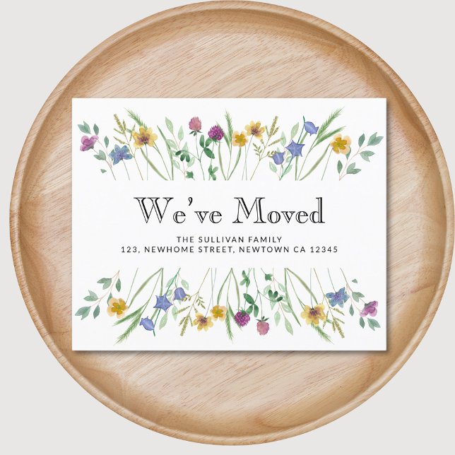 Budget We've Moved Floral Moving Announcement Card (Creator Uploaded)