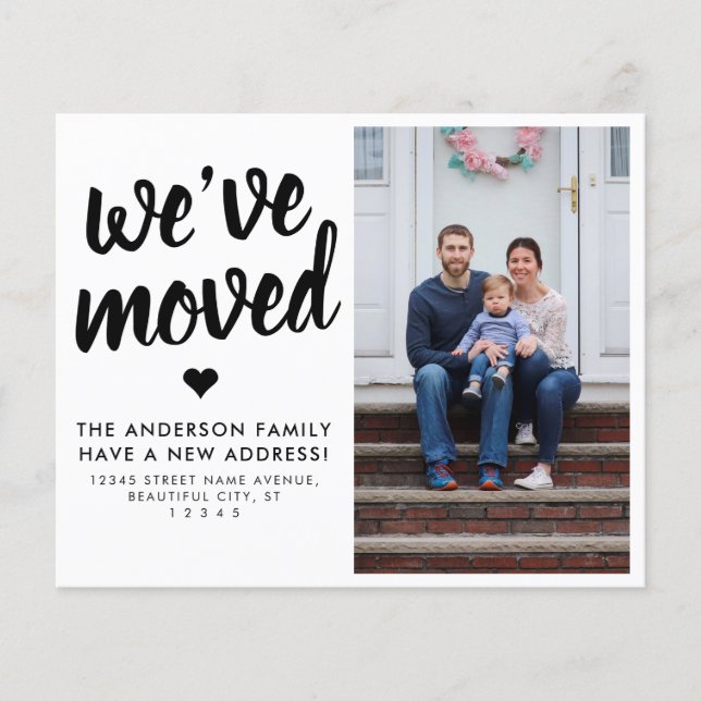 Budget We've Moved New Address Photo Moving Card (Front)