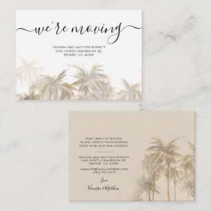 Budget We've Moved Palm Trees Address Change Card