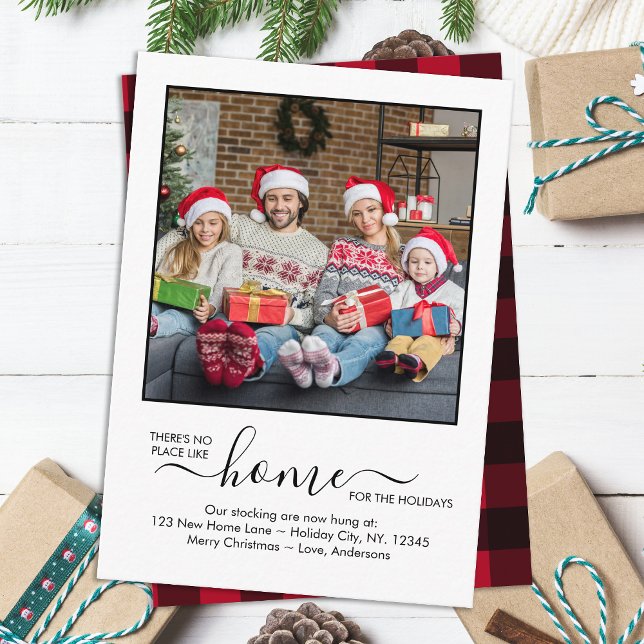 Budget We've Moved Photo New Home Holiday Moving Card (Creator Uploaded)