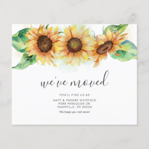 Budget We've Moved Sunflower Moving Announcement