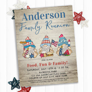 Budget Whimsical Gnomes Family Reunion Invite