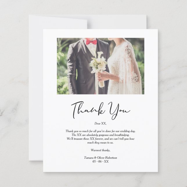 Budget Whimsical Script Thanks Wedding Suppliers  (Front)