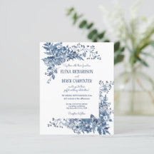 Budget White Blue Wildflower Bird Floral Wedding