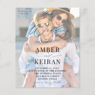 Budget White Shades Photo Wedding Flyer