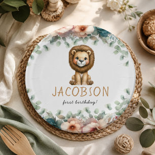 Budget Wild One Safari Animals Boy Birthday Party Paper Plate