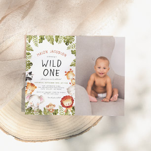 Budget Wild One Safari Boy Photo Birthday Party