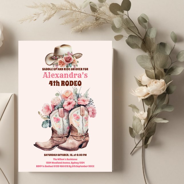 Budget Wild West Cowgirl  Birthday Party Flyer (Creator Uploaded)