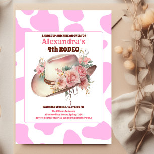 Budget Wild West Cowgirl  Birthday Party Flyer