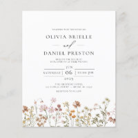 Budget Wildflower All in One QR Code Wedding