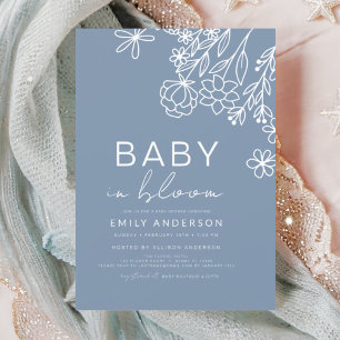 Budget Wildflower Baby in Bloom Baby Dusty Blue