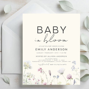 Budget Wildflower Baby in Bloom Invitation