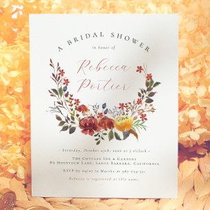 Budget Wildflower Boho Floral Fall Bridal Shower