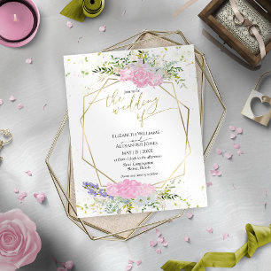 Budget Wildflower Spring Wedding Invitation