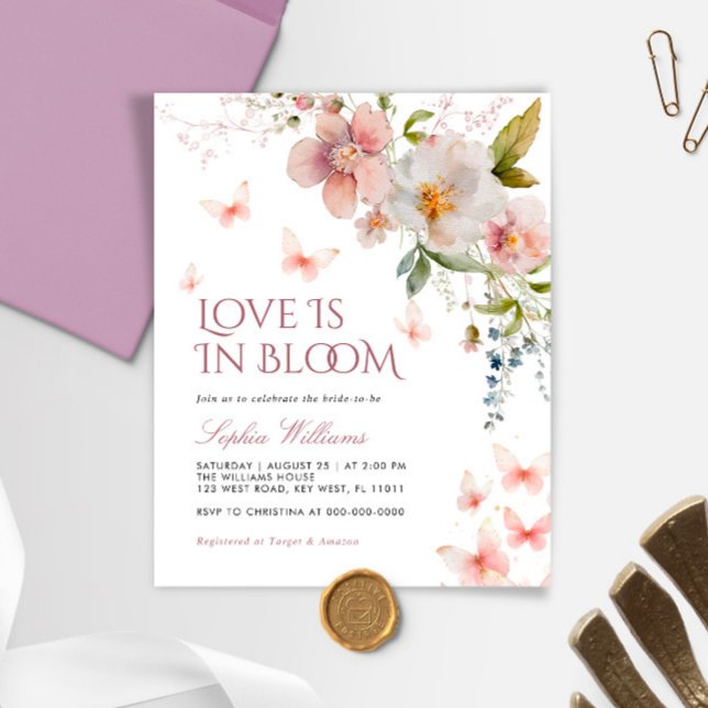 Budget Wildflowers Love Is In Bloom invitation (Creator Uploaded)