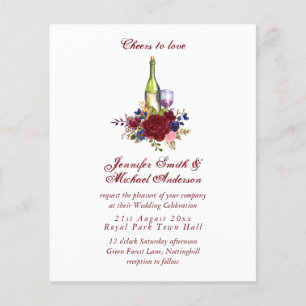 Budget Wine Tasting Wedding or Bridal Shower Inv.