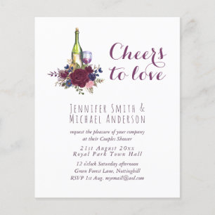 Budget Wine Tasting Wedding or Bridal Shower Inv.