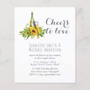 Budget Wine Tasting Wedding or Bridal Shower Inv.