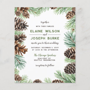 Budget Winter Foliage Pine cone Wedding