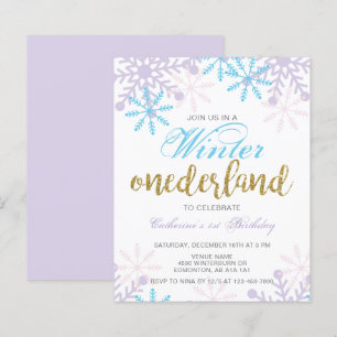 Budget Winter Onederland 1st Birthday Blue snow