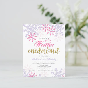 Budget Winter Onederland 1st Birthday Pink Snow