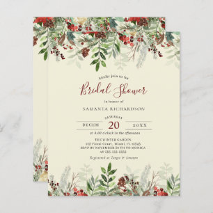 Budget Winter Wedding Floral Berry Bridal Shower