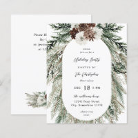 Budget Winter White Floral & Pine Tree Christmas