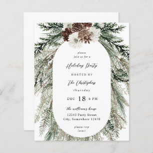 Budget Winter White Floral & Pine Tree Christmas 