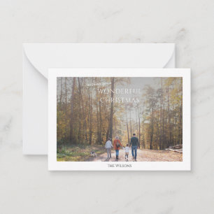 budget wonderful christmas two photo christmas  card