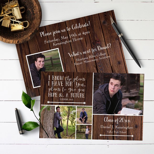 Budget Wood Bible Verse Graduation Photo Collage (Creator Uploaded)