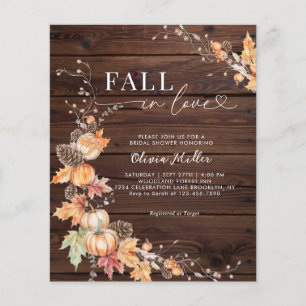 BUDGET Wood Pumpkin Fall in Love Bridal Shower