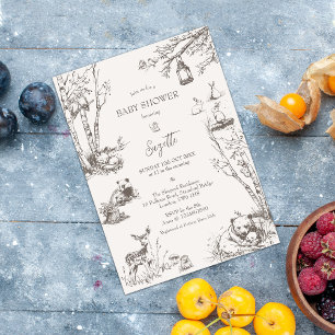 Budget Woodland Animals Baby Shower Postcard