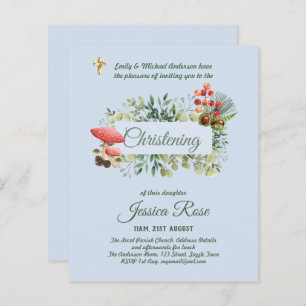 BUDGET Woodland Boys Christening Invites Baptism