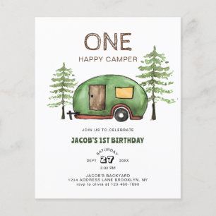 Budget Woodland Truck Happy Camper Kids Birthday