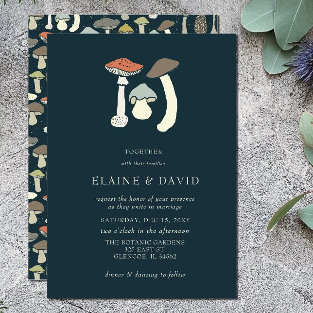 Budget Woodland Wild Mushrooms Wedding Invitations (Creator Uploaded)
