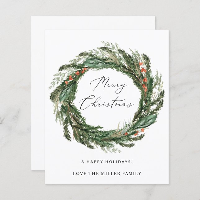 Budget Wreath - Merry Christmas (Front/Back)