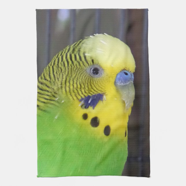 Budgie 003 tea towel (Vertical)
