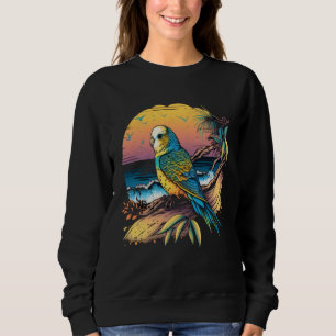 Budgie Beach Budgerigar Parakeet Bird Summer  3 Sweatshirt
