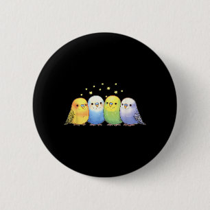 Budgie Birds Parakeet Parrot Funny Budgies 6 Cm Round Badge