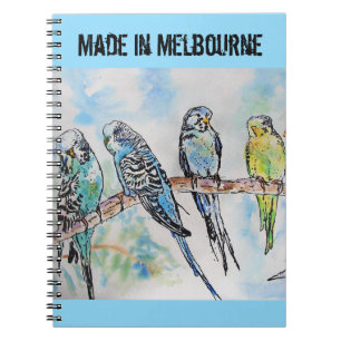 Budgie Budgerigar Bird Made In Melbourne Birds Notebook
