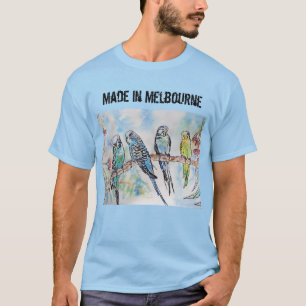 Budgie Budgerigar Bird Made In Melbourne T Shirt