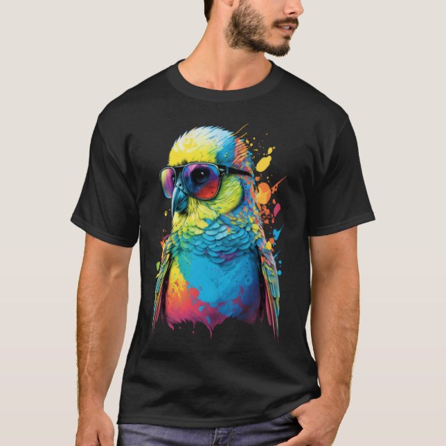 Budgie Budgerigar Parakeet Bird  4 T-Shirt (Front)