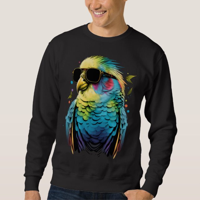 Budgie Budgerigar Parakeet Bird  6 Sweatshirt (Front)