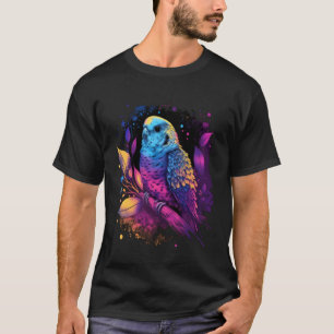 Budgie Budgerigar Parakeet Bird Aesthetic Vaporwav T-Shirt