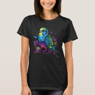 Budgie Budgerigar Parakeet Bird Aesthetic Vaporwav T-Shirt